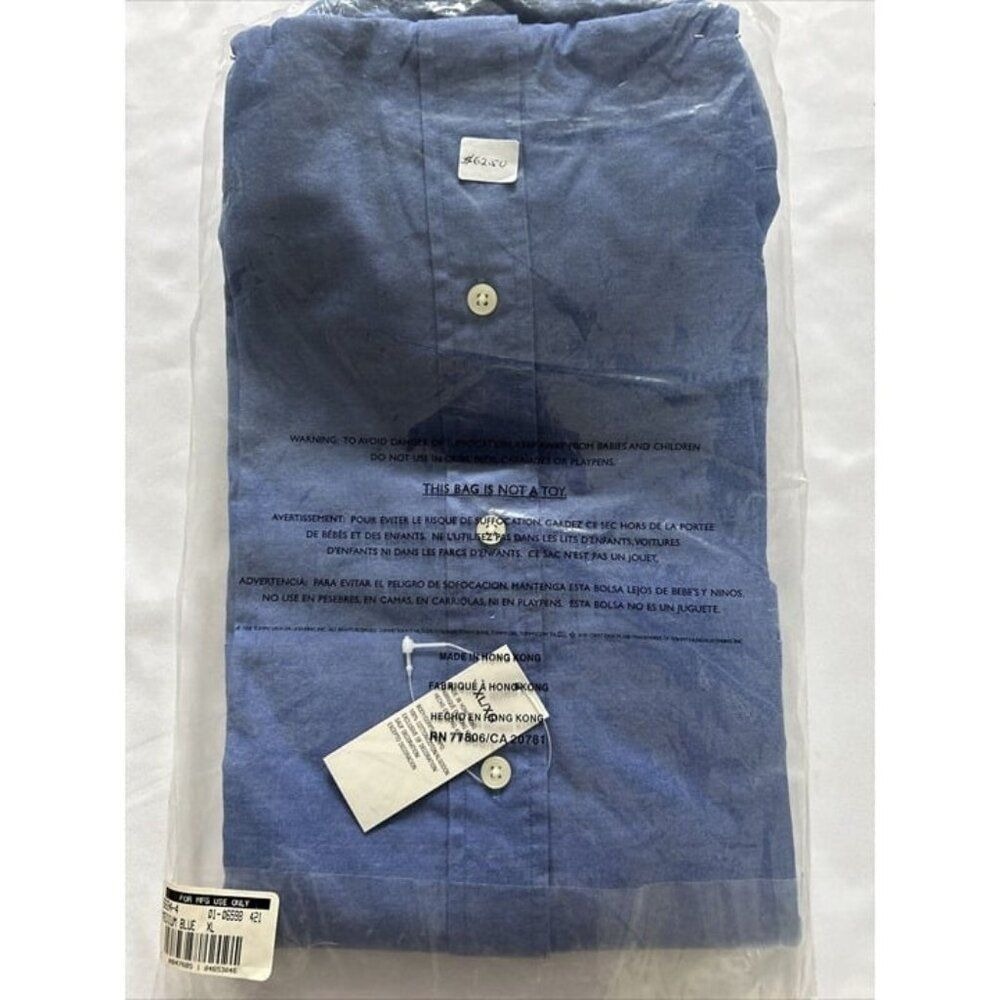 Tommy Hilfiger Golf Mens XL Blue Oxford Button Down Shirt Long‎ Sleeve New